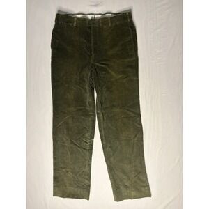 Brooks Brothers Chino Corduroy Pants Men's Size 36x32 Green Straight Leg
